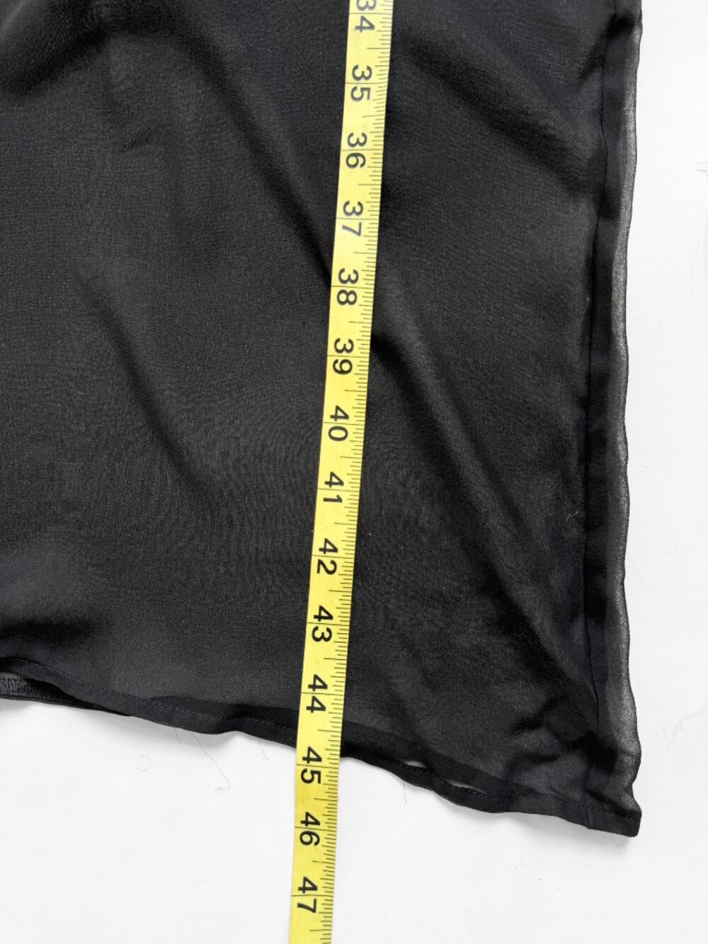 Morgane Le Fay Sheer Silk Chiffon Sleeveless Maxi Dress Overlay Black Size Mediu - Picture 6 of 8